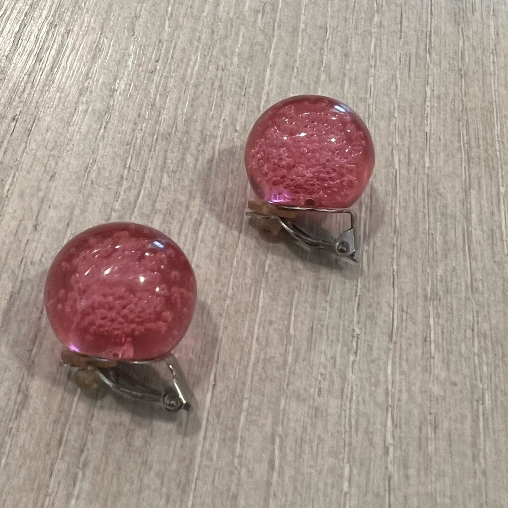 Vintage Resin Pink Earrings